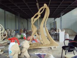 hj1712 不銹鋼雕塑—舞 小稿_青島國際服裝城不銹鋼雕塑、石雕、玻璃鋼雕塑_濱州宏景雕塑有限公司